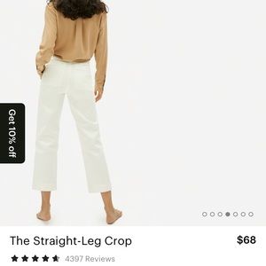The Straight-Leg Crop Size Everlane 00 Sandstone